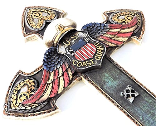 SparklyPets US Coast Guard Eagle Wings Wandkreuz 14x8 1/2" Cover
