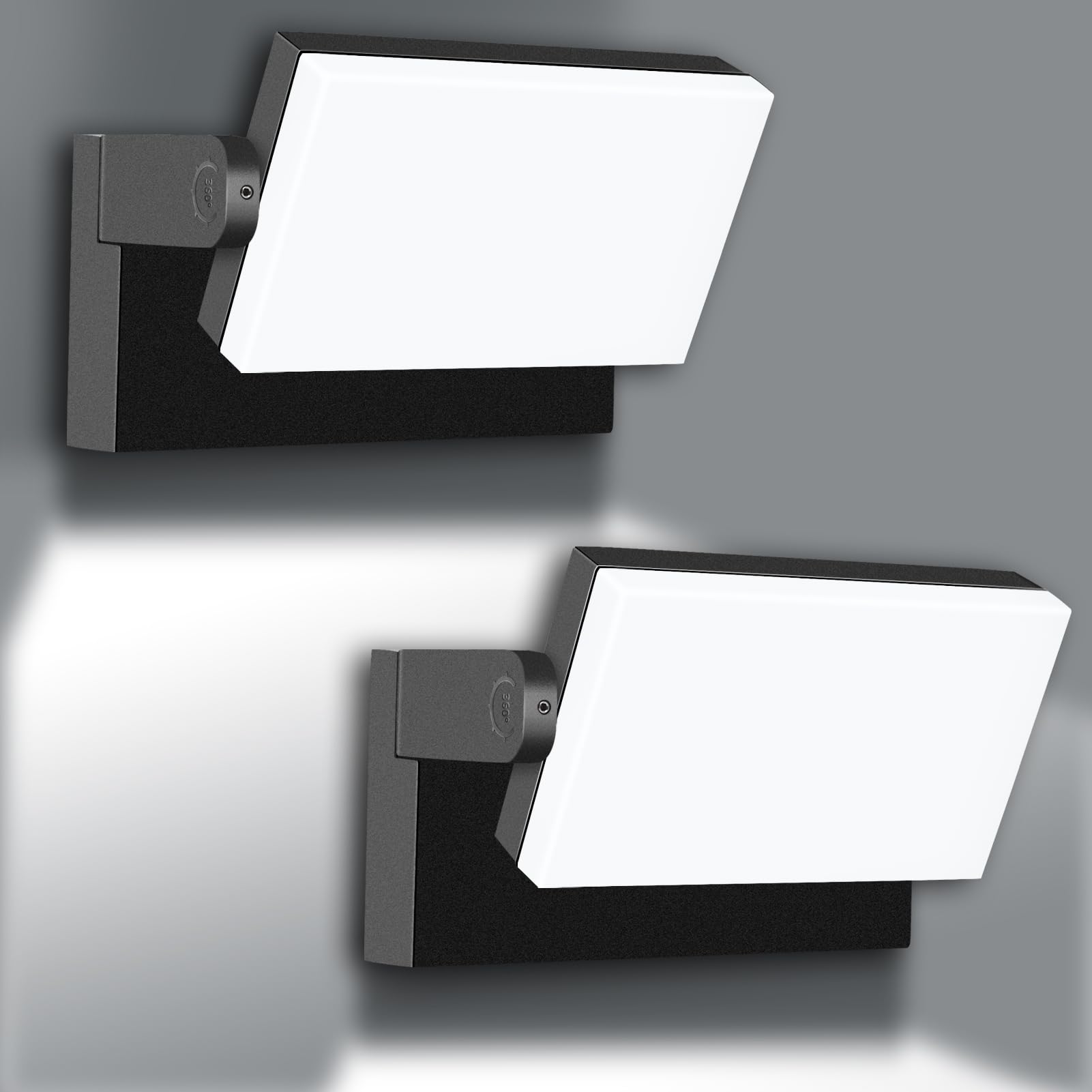 60W LED Outdoor Wall Lights with 360 Rotation Flood Lights Outdoor 5000K 4000K 3000K 3 Colors Changeable Outside — view 8