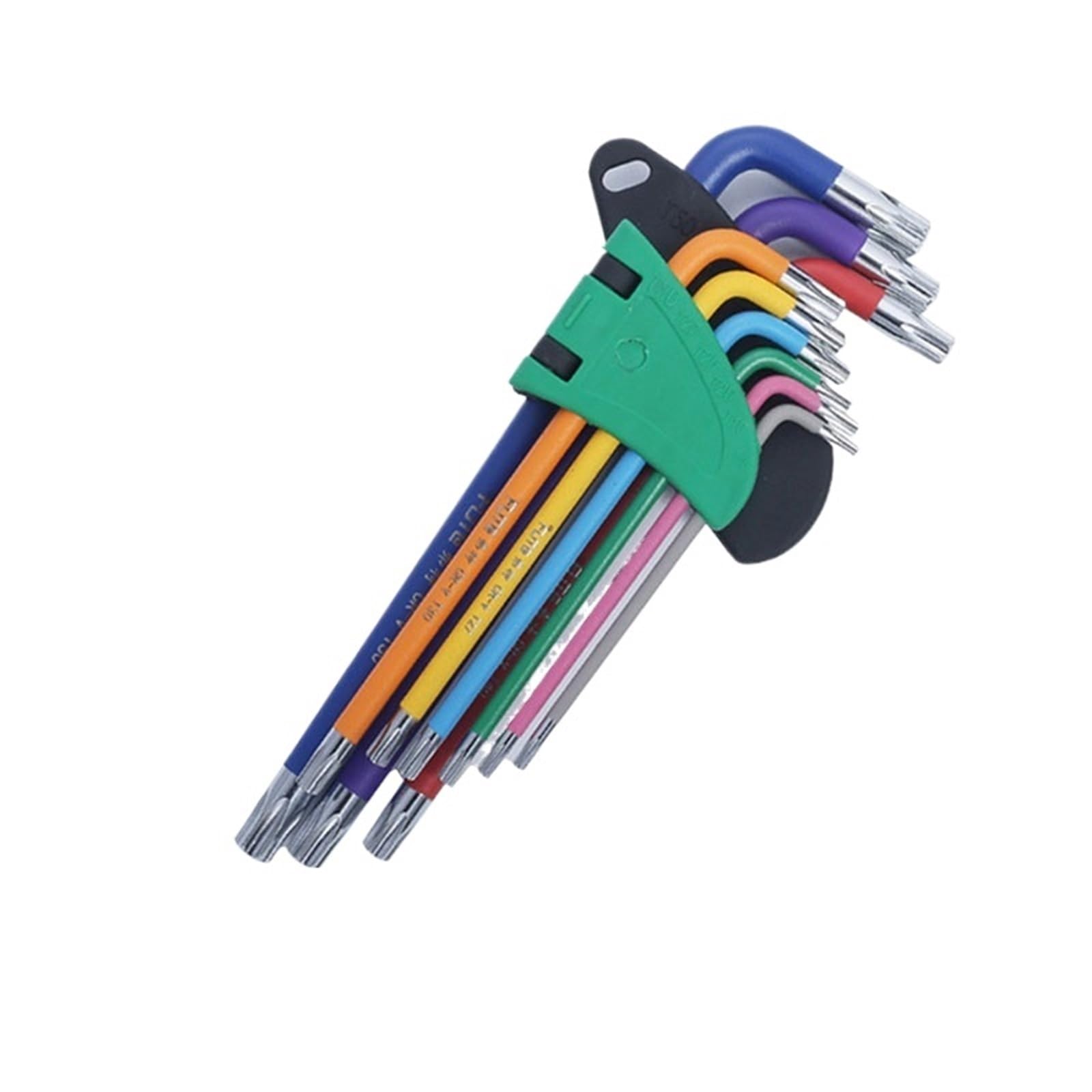 Generico set brugole Set di chiavi a bussola a brugola colorate a doppia estremità L con sferica chiave a esagonale universale utensili manuali for riparazione(TORX KEY SET SHORT)