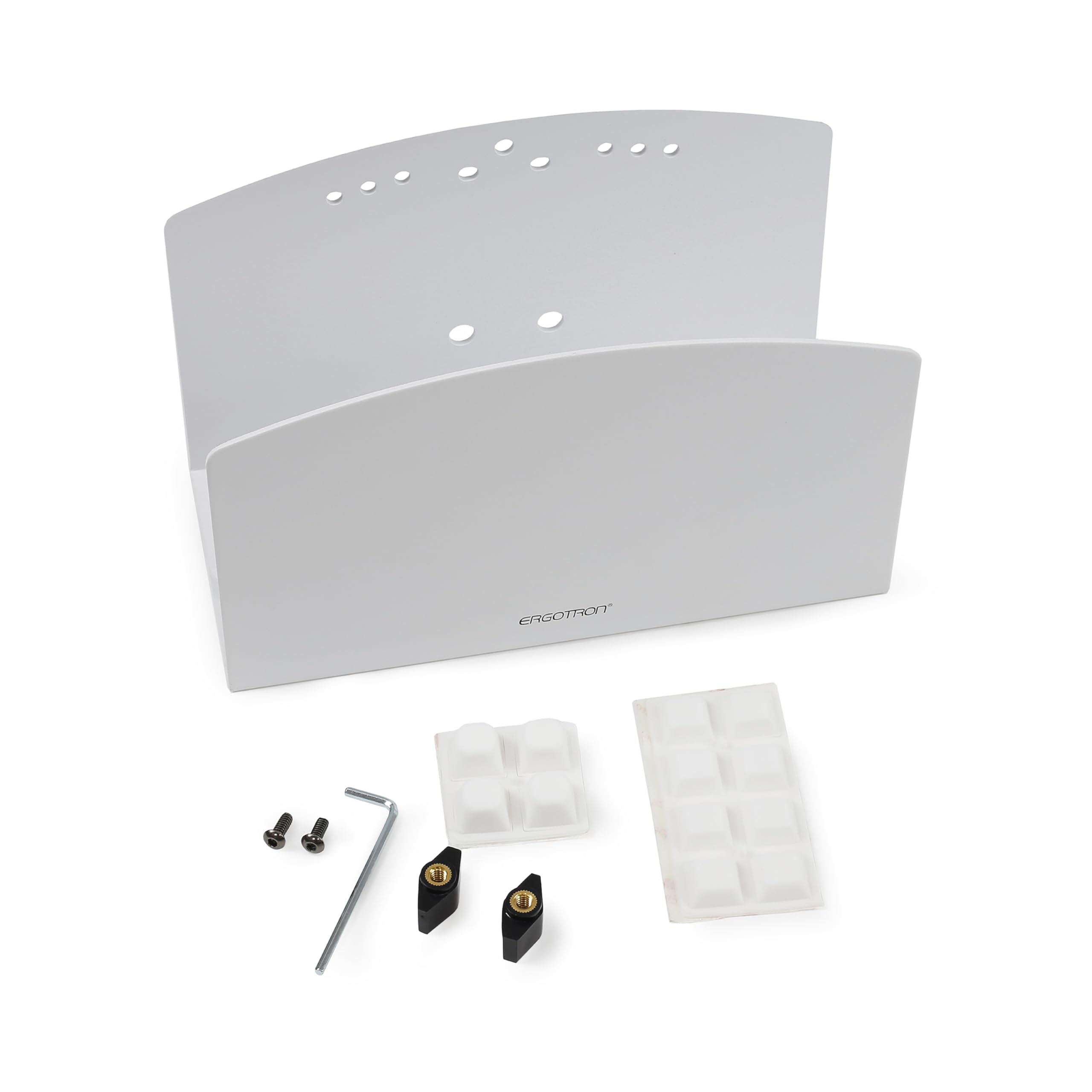 Ergotron Vertical Universal CPU Holder Acero componente de Montaje, Color Blanco