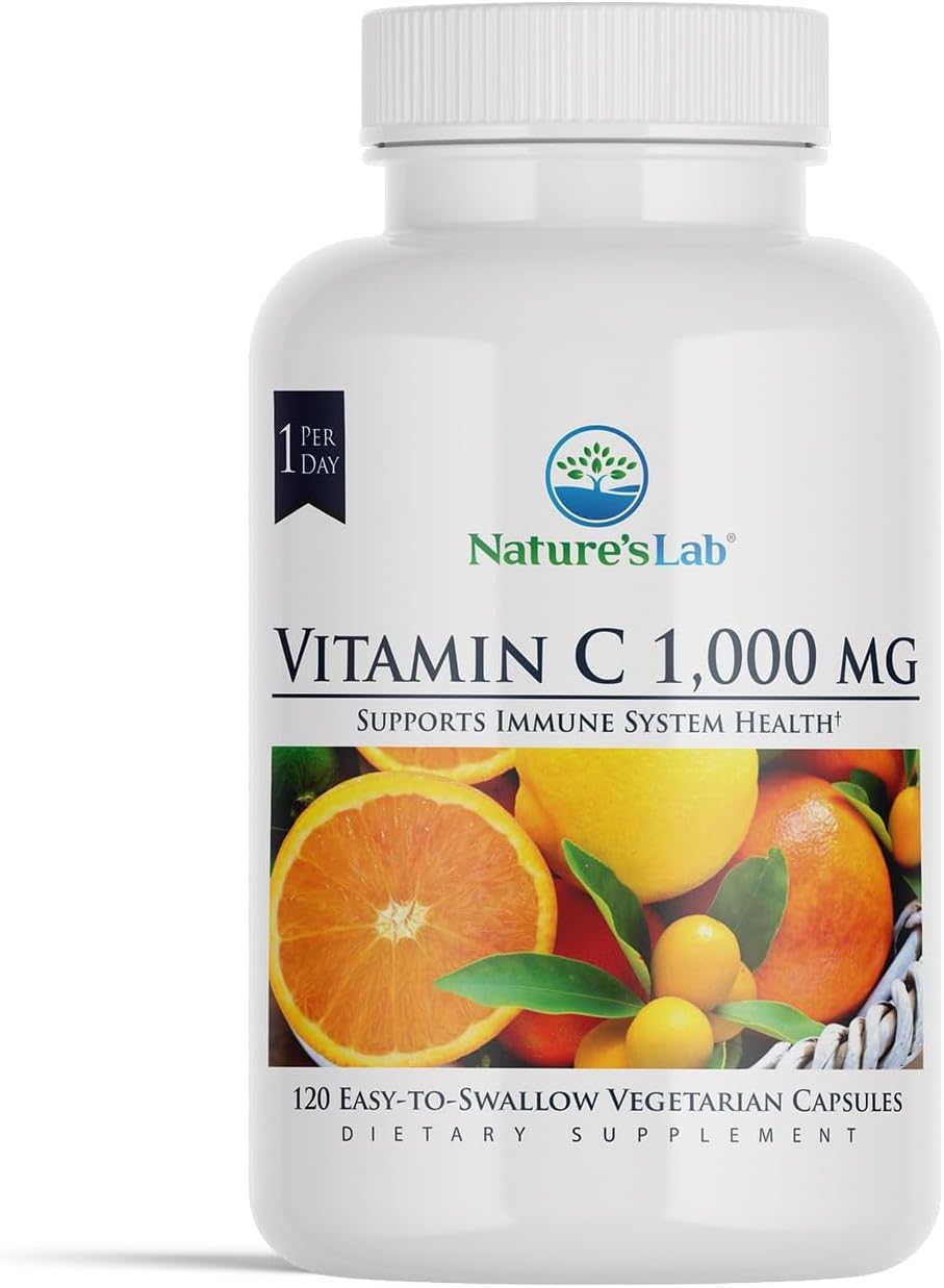 Nature’s Lab Vitamin C 1000mg Per Capsule -Supports Immune System Health, 120 Count (Pack of 1) Nature’s Lab Vitamin C 1000mg Per Capsule -Supports Immune System Health, 120 Count (Pack of 1)