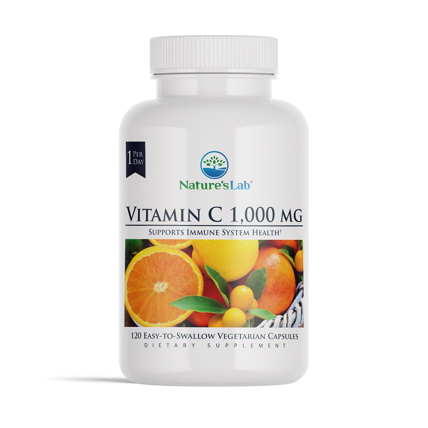 Vitamin C 1000mg Per Capsule -Supports Immune System Health, 120 Count (Pack of 1)