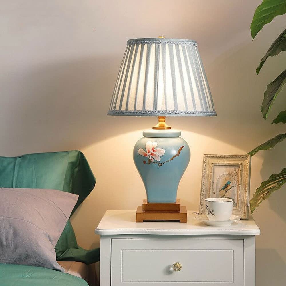 Lampa stołowa Lampy stołowe Lampka stołowa Lampka nocna Chińskie ceramiczne lampy stołowe Ręcznie malowana lampa stołowa Orchidea Vintage Lampka nocna Lampka nocna do sypialni Lampka nocna w domu La