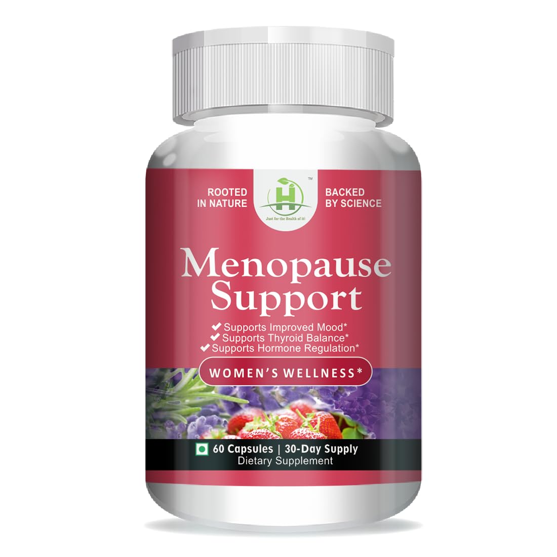 Healthy Nutrition - Just for the Health of it Menopause Physical Health Supplement For Women | Improve Mood | Support Harmone Regulation -60 Capsules-image-1