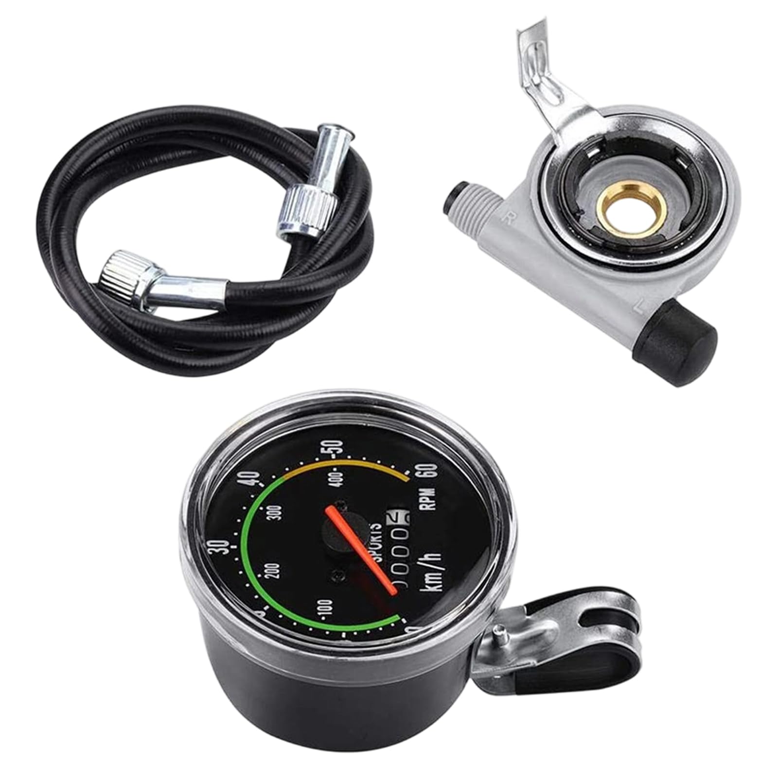 Retro Styles Cycling Speedometer Featuring Aluminum Construction for Mountain Bike Riders Needing Accurate Speed Measurement Analog Mountain Bike Speedometer