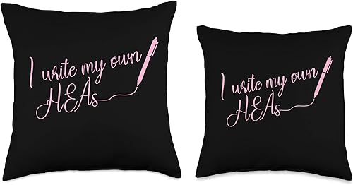 Miniatura 3 de Indie Romance Author Writer Writing Gear & Design I Write My Own HEAs Happily Ever After Romance Writer Author Throw Pillow, 16x16, Multicolor