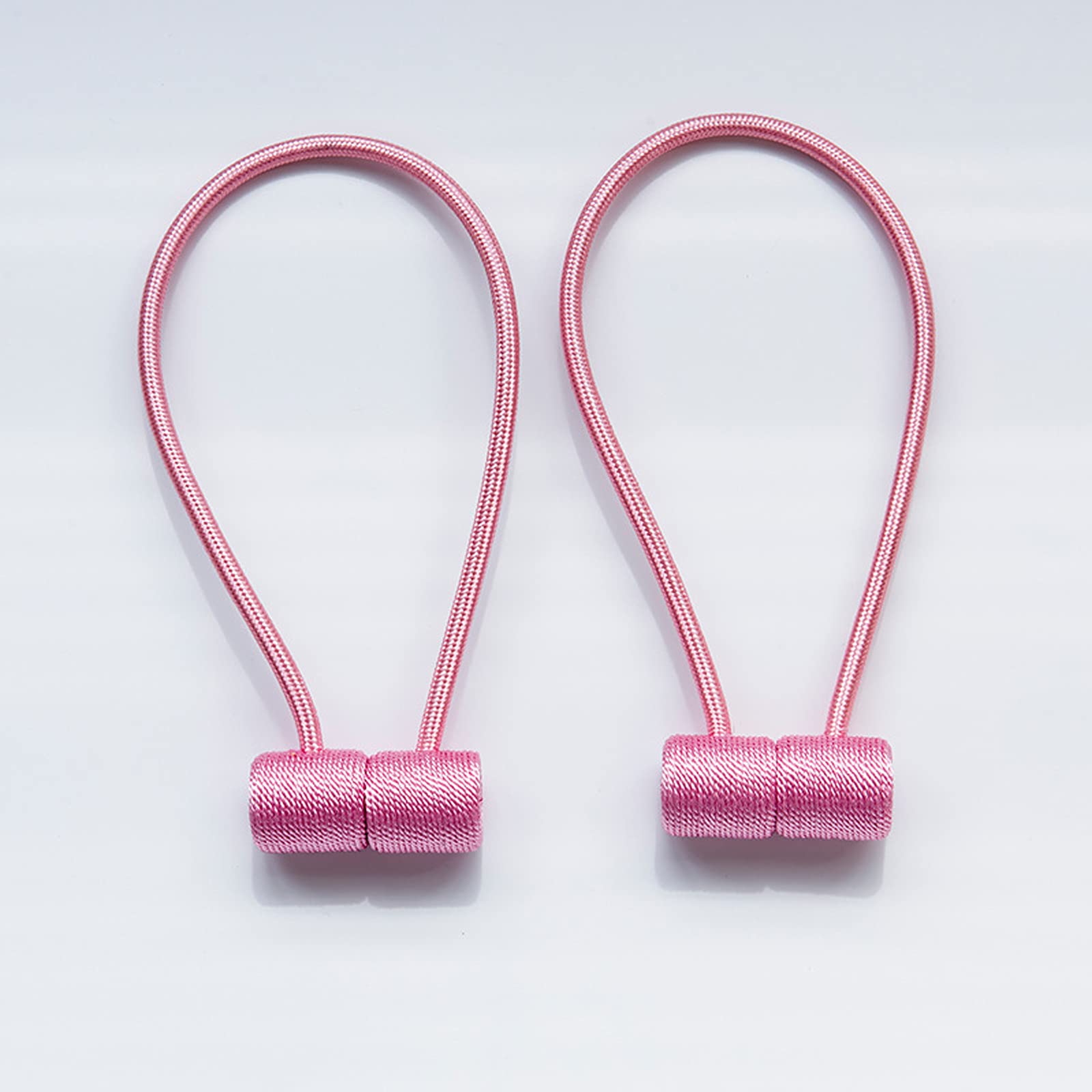 Curtain Tie Backs Strong Magnetic,Metal Curtain Tiebacks Hooks,Tie Clips Curtain Holdbacks Rings for Home Office Window Curtain Straps 1 Pair (pink) — image 1