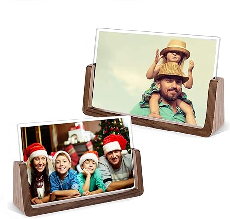 Amazon Co Jp ワイド7切 木製フォトフレーム 写真立て 額縁 全面透明アクリル板 2l判 綺麗なギフトボックス ご家族または恋人に最適の誕生日プレゼント 記念 プレゼント 2パック 家電 カメラ
