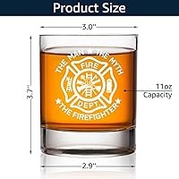 Vista 3 de TOUNER The Man The Myth - Vasos de whisky de bombero, vaso de whisky de bombero, regalo de bombero para jubilación, graduación, cumpleaños