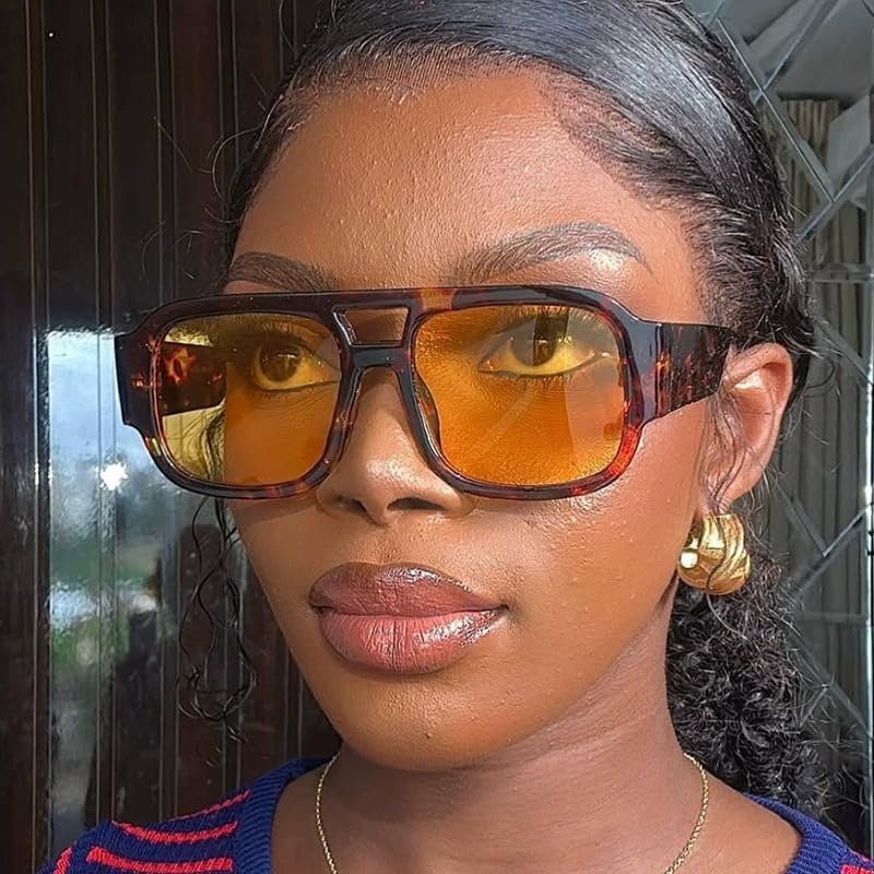 bullabulling Retro Pilot Sunglasses for Women Fashion Square Sun Glasses 2025 Ladies Punk Shades UV400 Men3