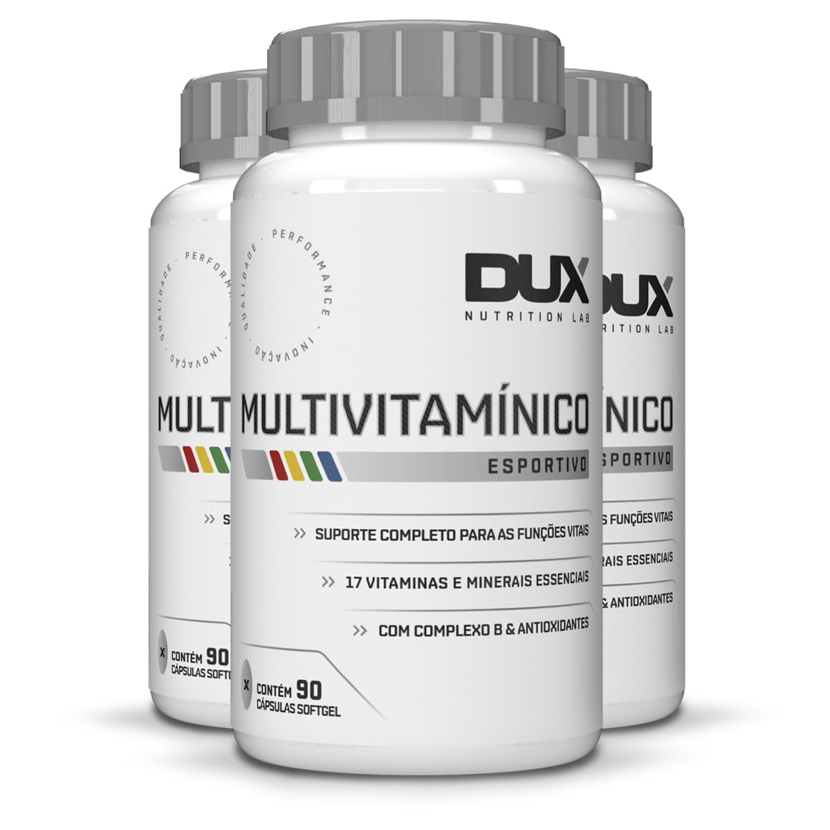 Kit 3 Multivitamínico Dux Esportivo Sem Sabor 90 Cápsulas em promoção! Veja a oferta e mais achadinhos de Vitaminas & Suplementos 2 Hoje é o melhor dia para comprar Kit 3 Multivitamínico Dux Esportivo Sem Sabor 90 Cápsulas com aquele preço maroto! Promoção! Aproveite a oferta! 2