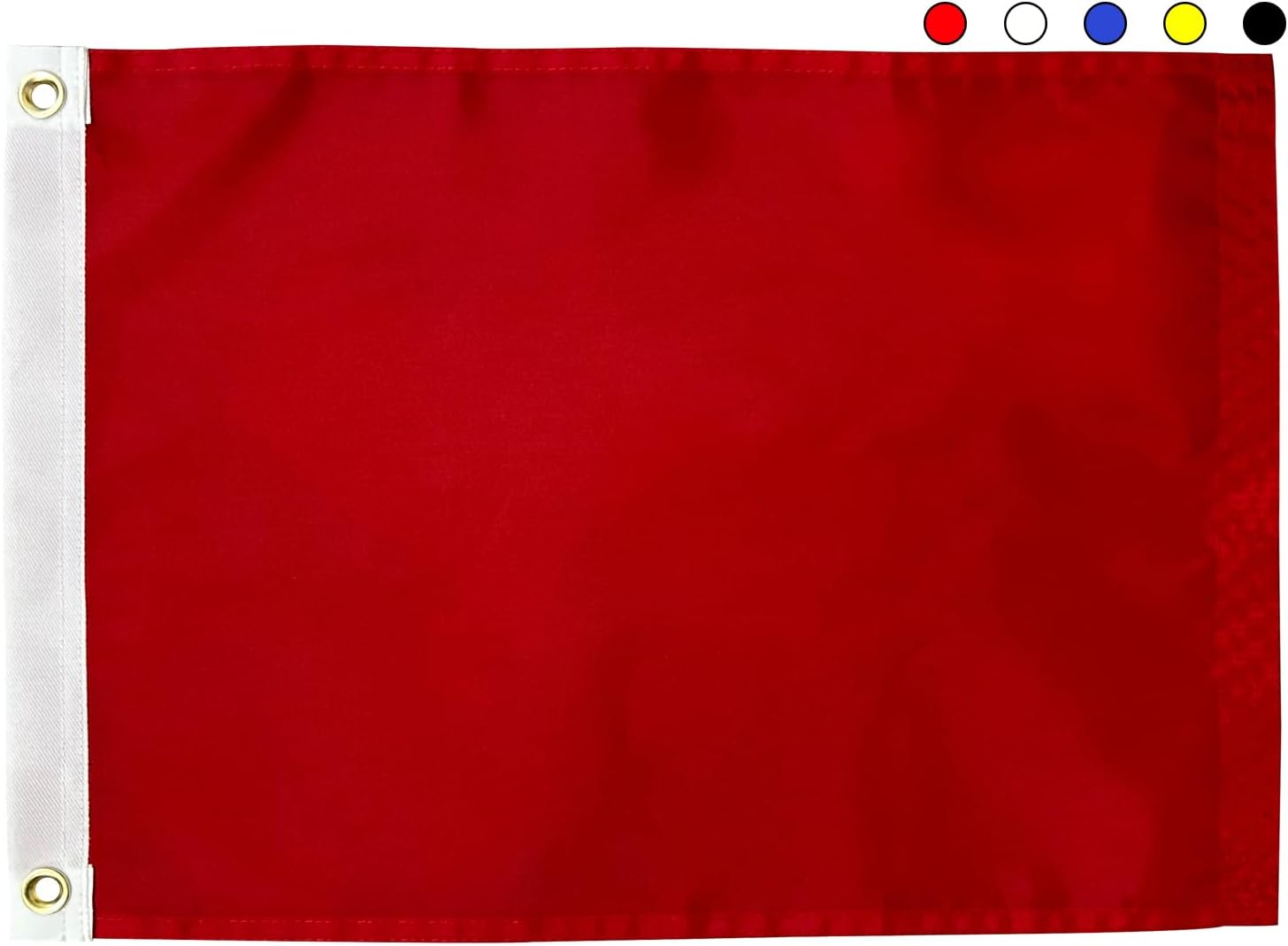 AMZFLAG Solid Red Flag 12x18 Inch Vivid Color Small Plain Red Flags for DIY Blank Flags Banner with 2 Brass Grommets