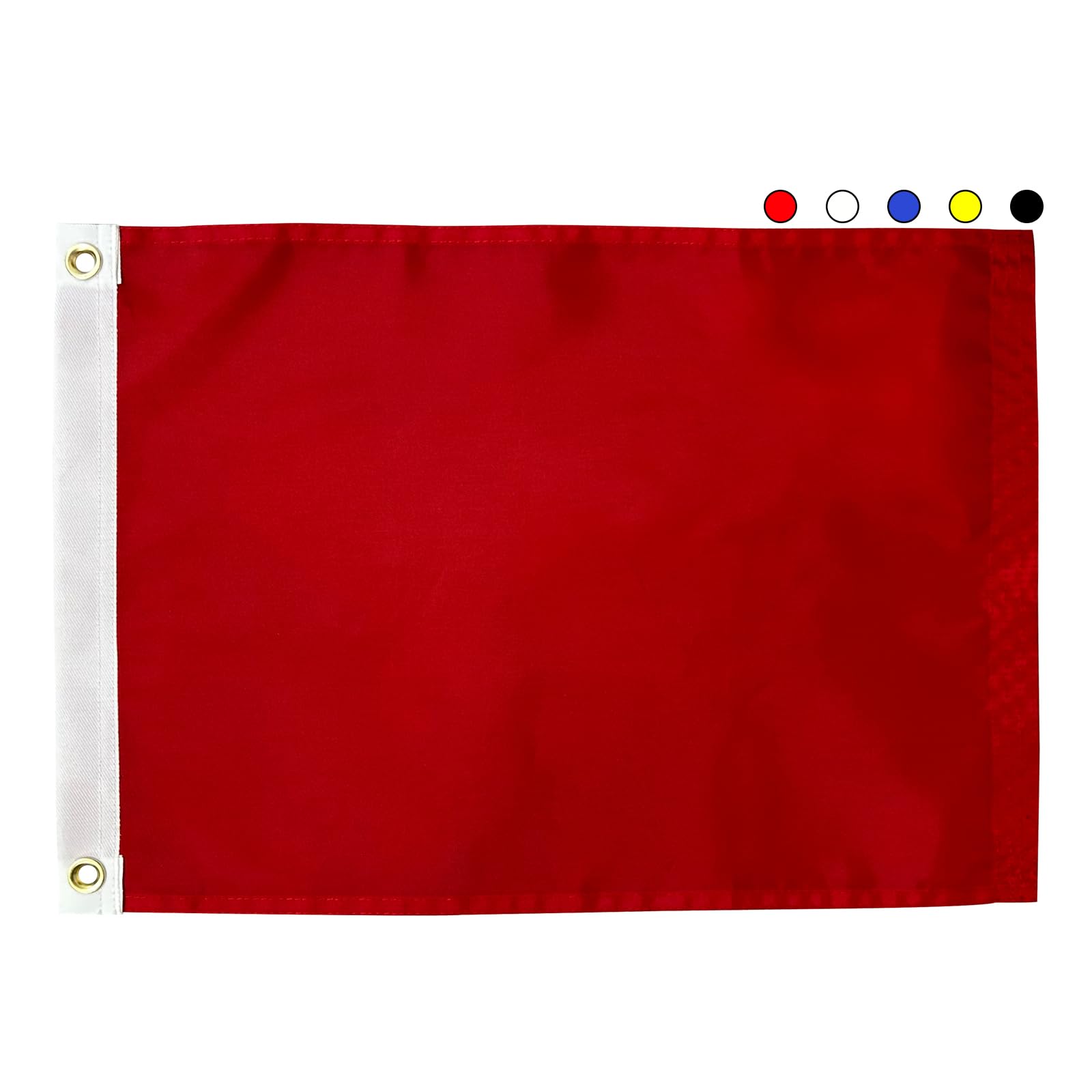AMZFLAG Solid Red Flag 12x18 Inch Vivid Color Small Plain Red Flags for DIY Blank Flags Banner with 2 Brass Grommets