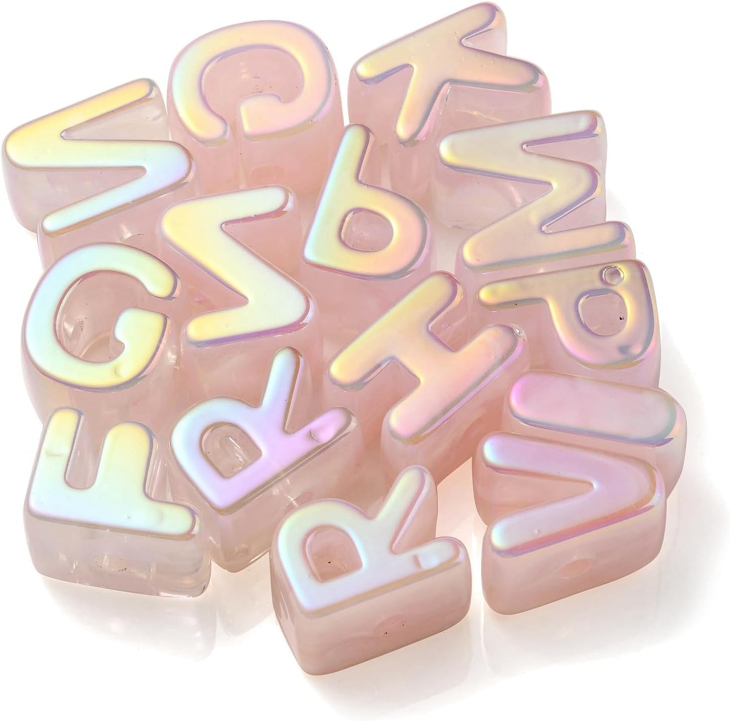Elecrelive 170Pcs Translucent Letter Beads Acrylic Big Alphabet Beads