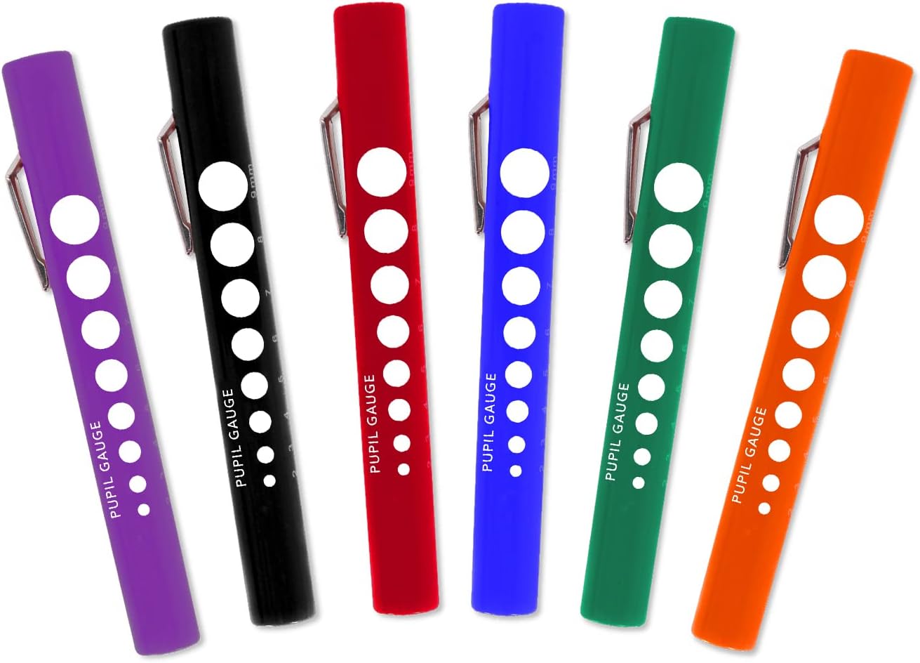 Dixie EMS Colored Disposable Penlight with Pupil Gauge- 6 Colors!