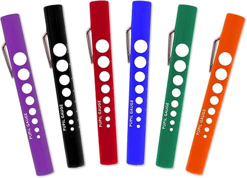 Dixie EMS Colored Disposable Penlight with Pupil Gauge- 6 Colors!