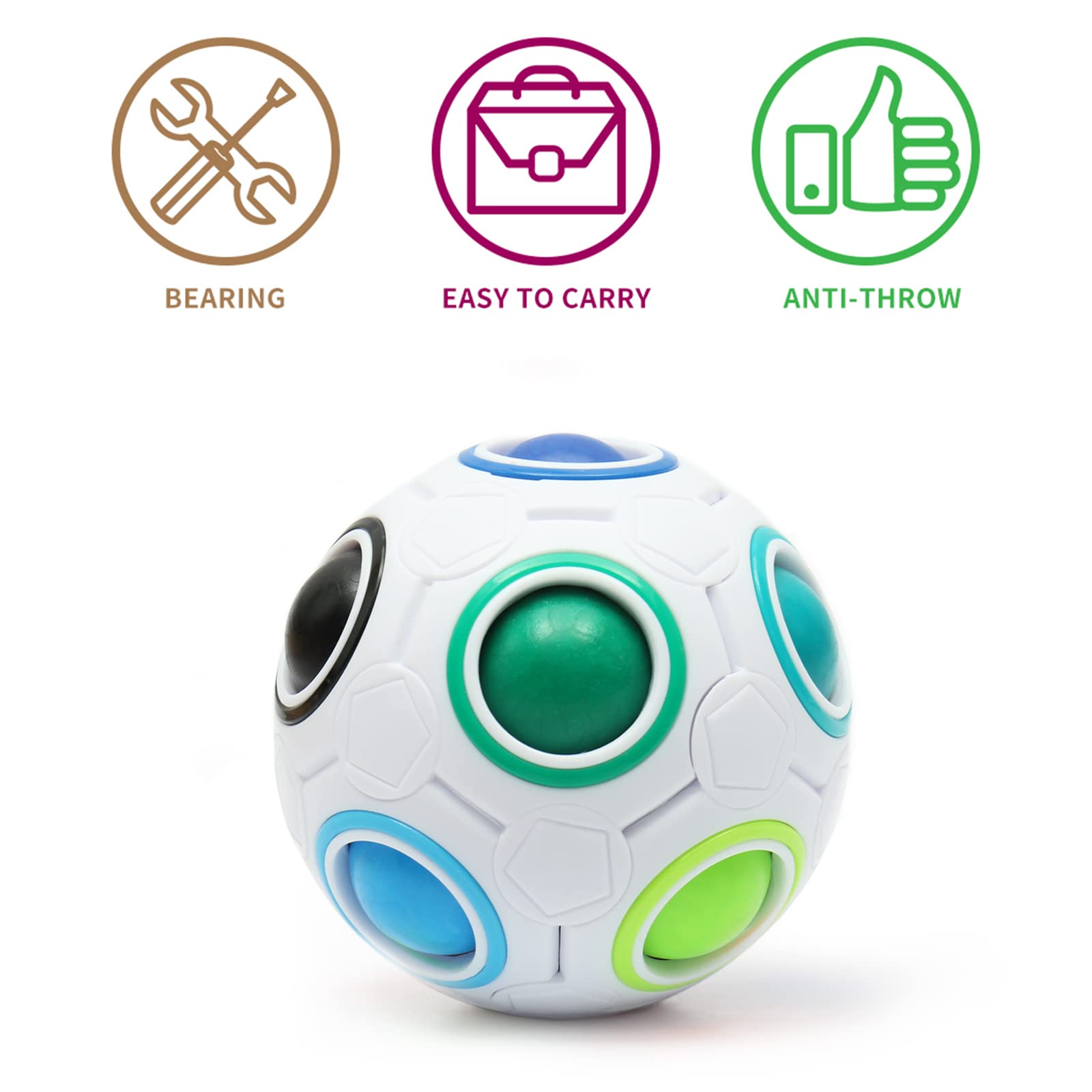 Amazon | FUNNXYZ レインボーパズルボール フィジェットボール 頭の 