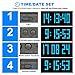 EC VISION Large Big Number Jumbo LED Snooze Wall Desk Alarm Clock Count Down Timer with Calendar