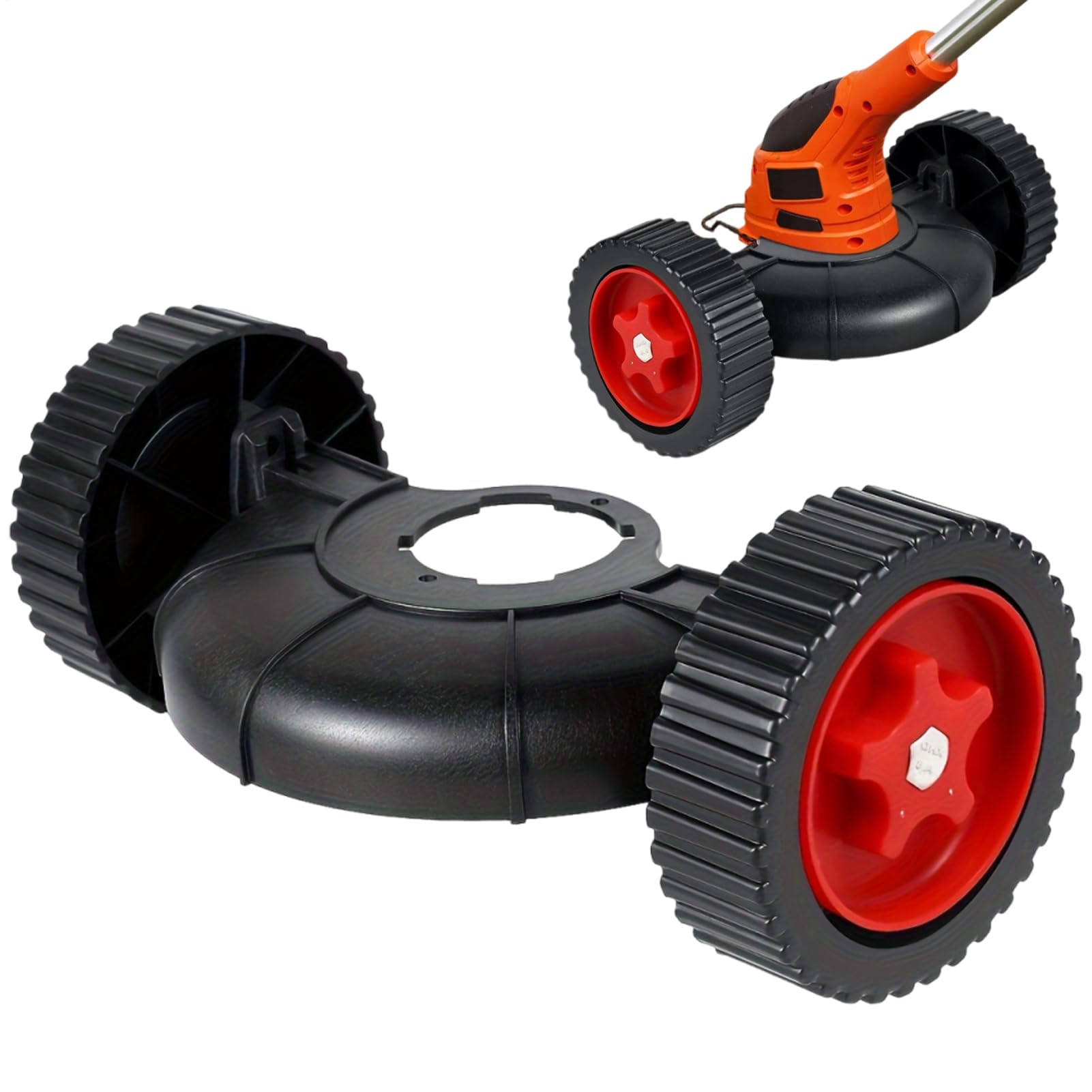 Shurzzesj String Trimmer Wheels Attachment,Lawn Mower Wheel Adjustable Support - Cordless String Trimmer Auxiliary Wheels Garden Supplies Attachment For Grass Cutter