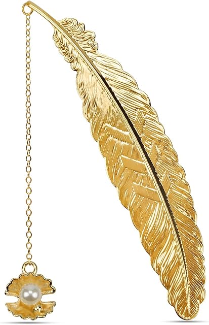 Metal Feather Bookmarks,Vintage Creative Bookmark Reading Bookmarks with Pendant Marker are Unique Gifts for Women,Kids, Students, Teachers, and Friends to Read