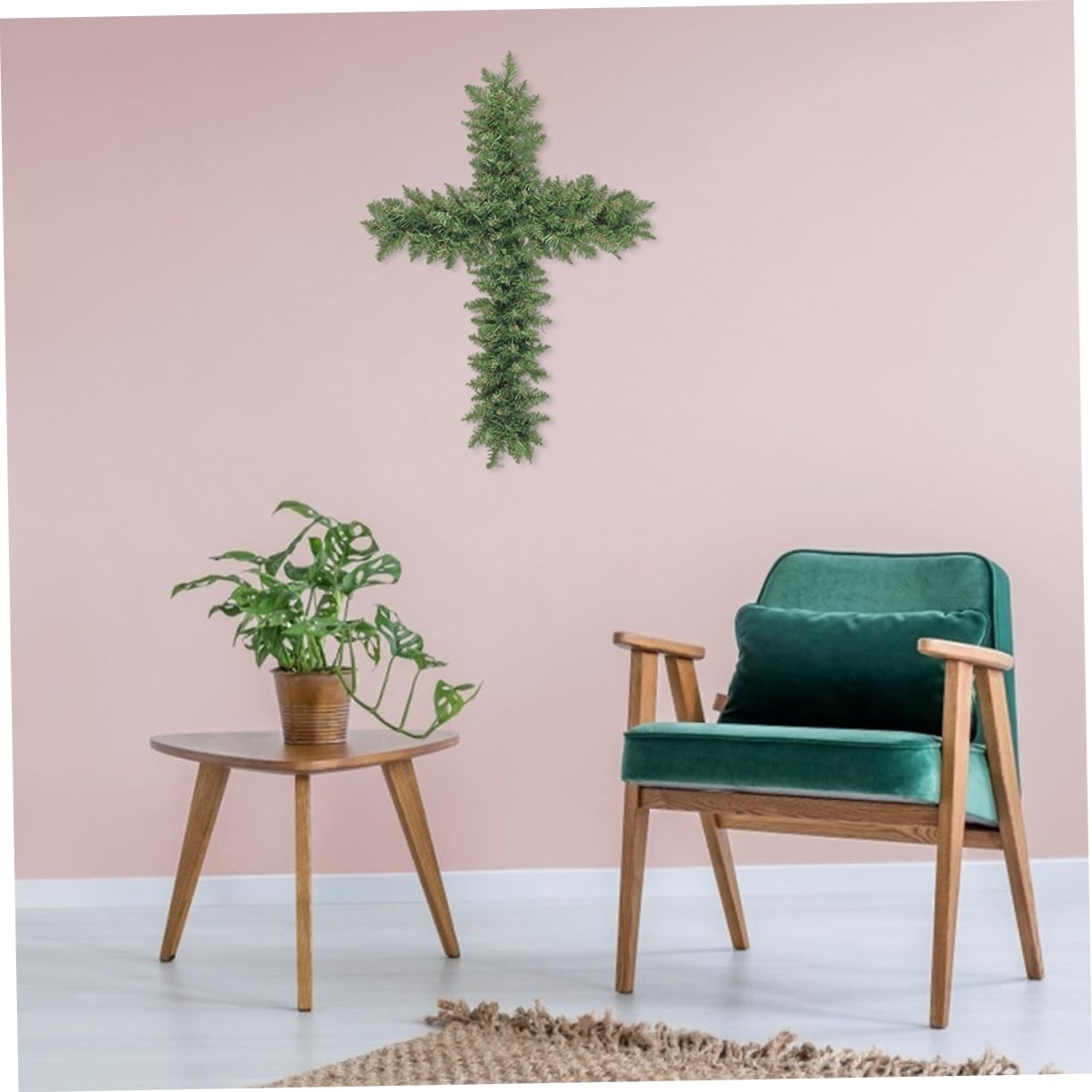 ULDIGI 2pcs Cross Shaped Metal Wreath Frame Wreath Form for Floral Arrangements for Easter Christmas and Seasonal Decorations Sturdy Wire Garland Supplies