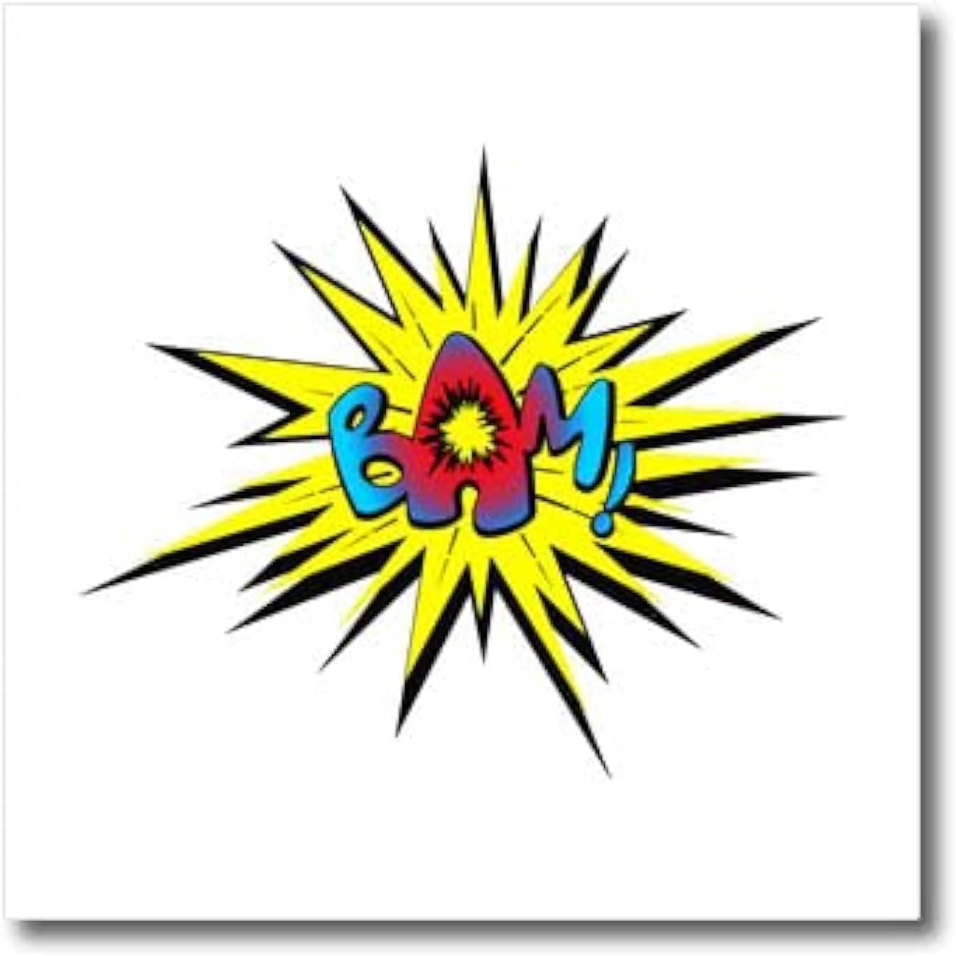 3dRose ht_160861_1 Super Hero Fight Expression Bam Fist Fistfight Superhero Explosion Shot-Iron on Heat Transfer Paper for White Material, 8 by 8-Inch