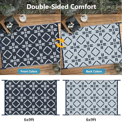 Tapete Exterior Kohree 6x9 Reversible Impermeable miniatura 2