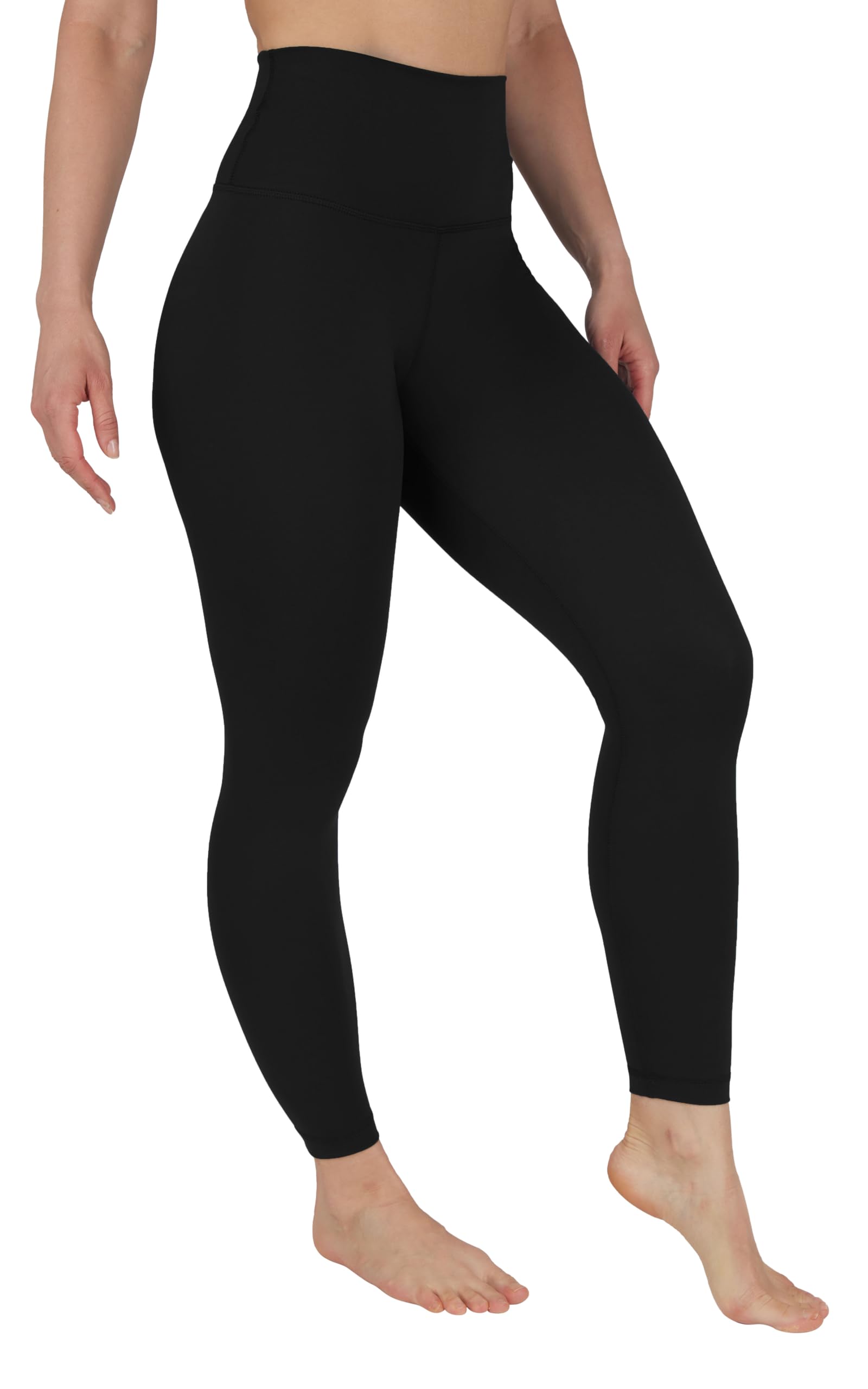 Yogalicious Womens High Waisted Yoga Legging Elastic Free Squat Proof Workout Pant - Black - Medium