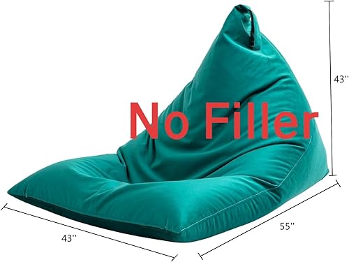 Miniatura 3 de Nobildonna Funda para puf de 4 pies (sin relleno) para adultos, funda de terciopelo extra grande de alta calidad de 400 litros, puf lavable sin