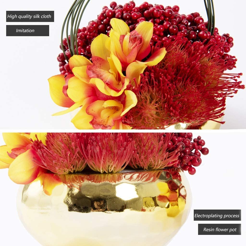 IRYZE Fausses Fleurs Décorations Florales Artificielles De Fleurs Artificielles, Fleurs De Table De Bouquets De Fleurs Rouges dans Le Salon Et Le Bureau Fausses Fleurs Décorations (Size : 18x20cm)