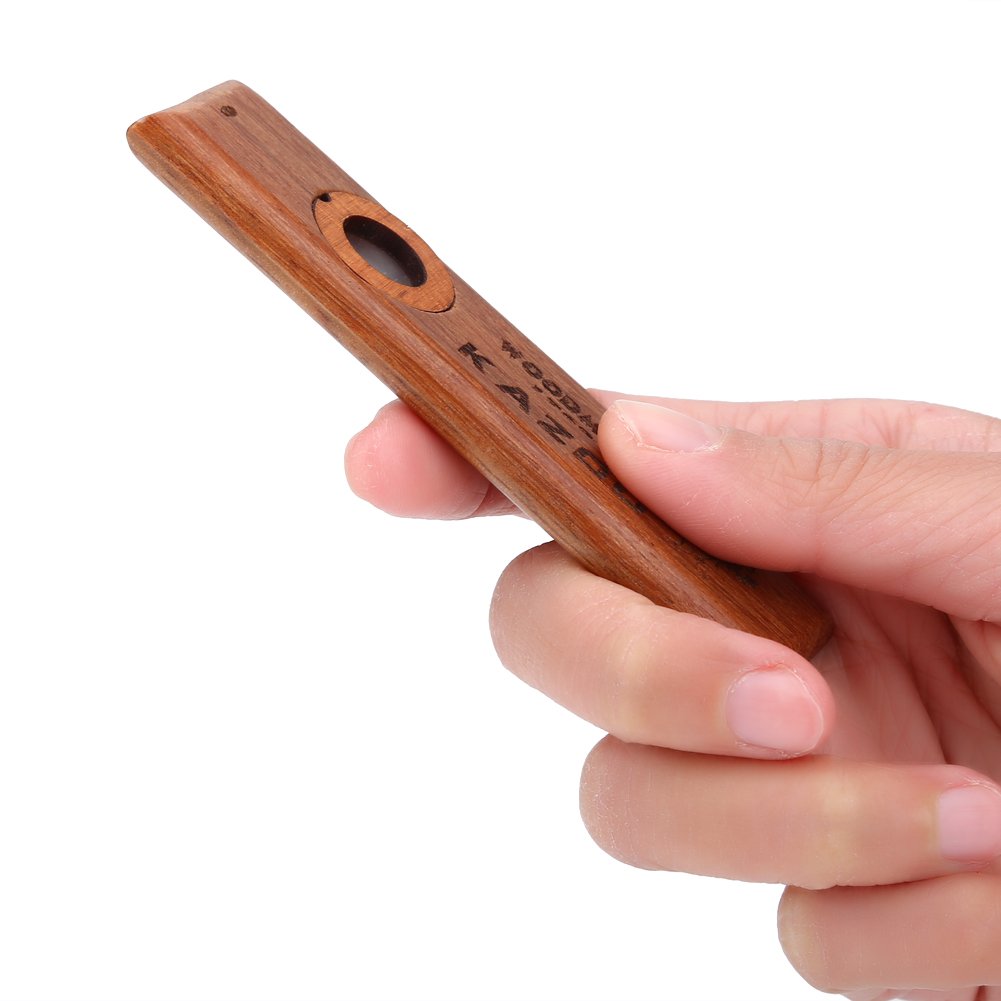 Drewniany kazoo, drewniany kazoo ukulele gitara partner instrument muzyczny dla początkujących dzieci