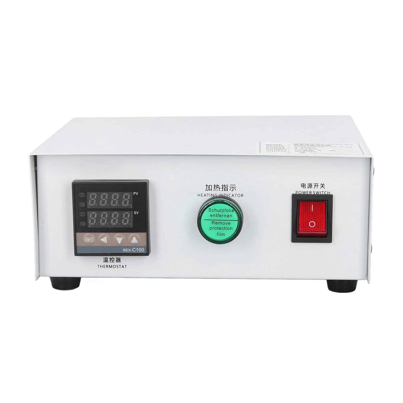 Cocoarm Kit de Controlador de Temperatura PID, Caja de Control de Temperatura Digital de Acero Inoxidable CA 220 V 32 a 752 °F K Salida SSR de Termopar para Plataforma de Calentamiento de Molde de