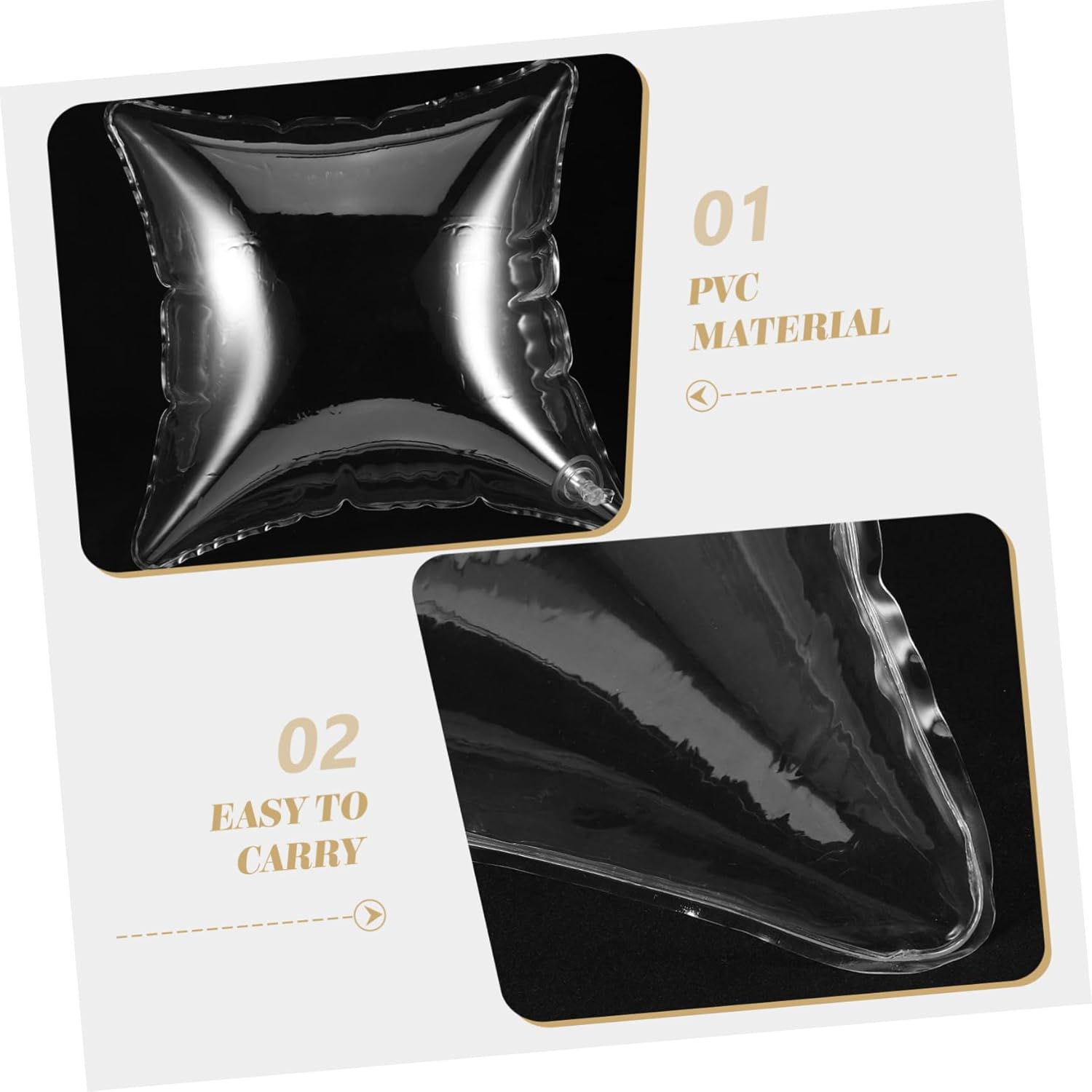 3pcs Inflatable Pillow Insert Camping Cushion Portable Travel Pillow for Outdoor Use Convenient Inflatable Design for Camping Beach and Car Trips