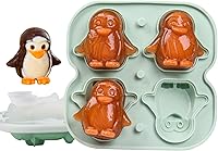 Vista 7 de Molde para cubitos de hielo con forma de búho, bandeja de cubitos de hielo con forma de búho, formas divertidas de molde de hielo de silicona, haz 4