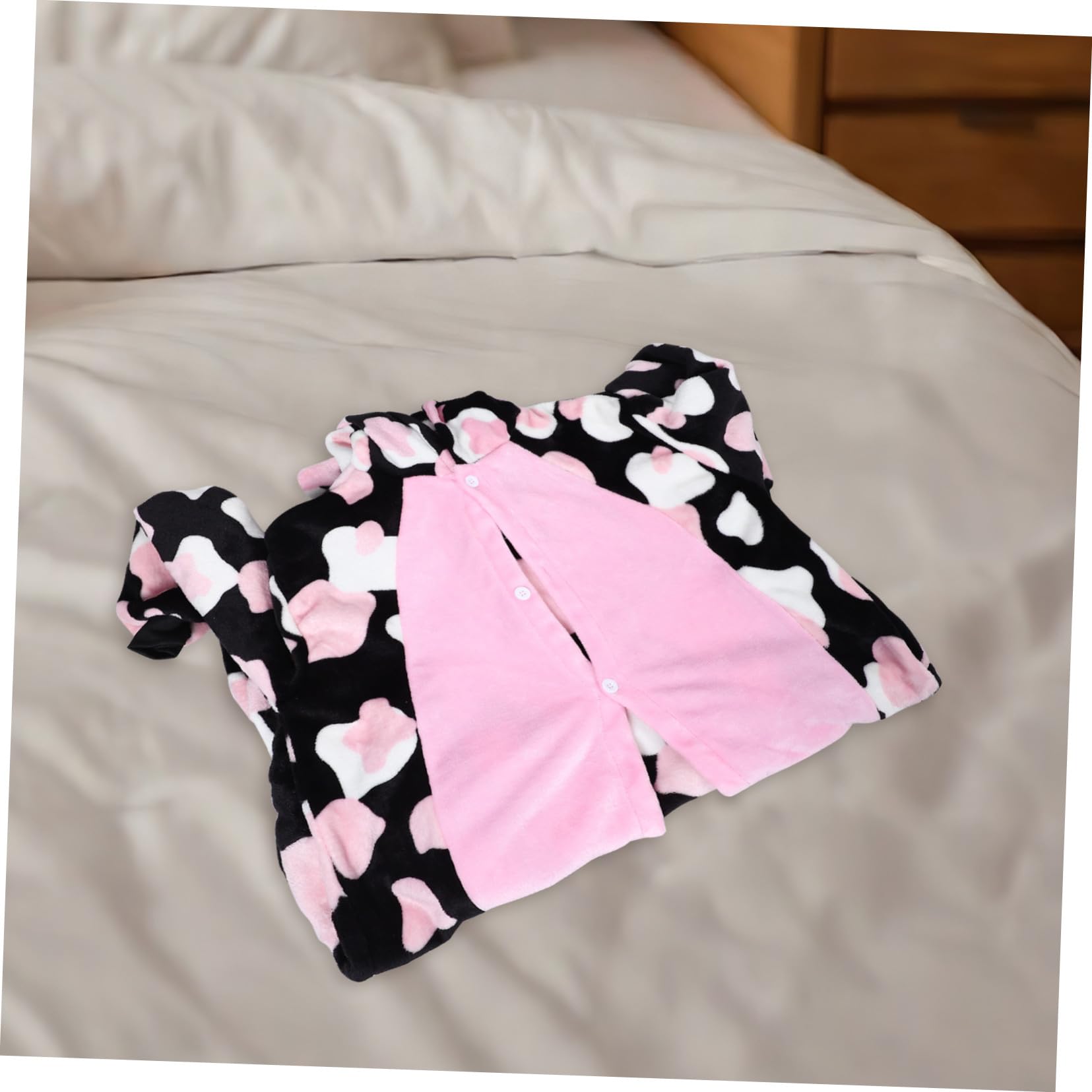 Pigiama Intero da Adulto in Peluche Ultrasoffice Motivo Mucca, Comodo e Giocoso, Costume di Halloween Adatto per Feste e Compleanni, Taglia XL