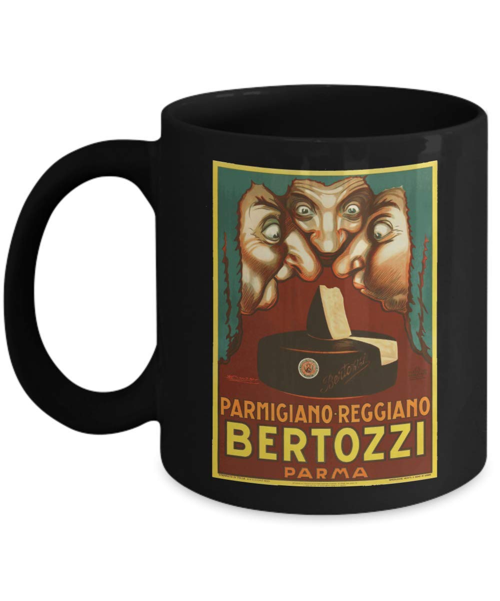 Navamark Bertozzi Parmigiano-Reggiano Cheese - Vintage Italian Advertising Poster - Ceramic Coffee Mug