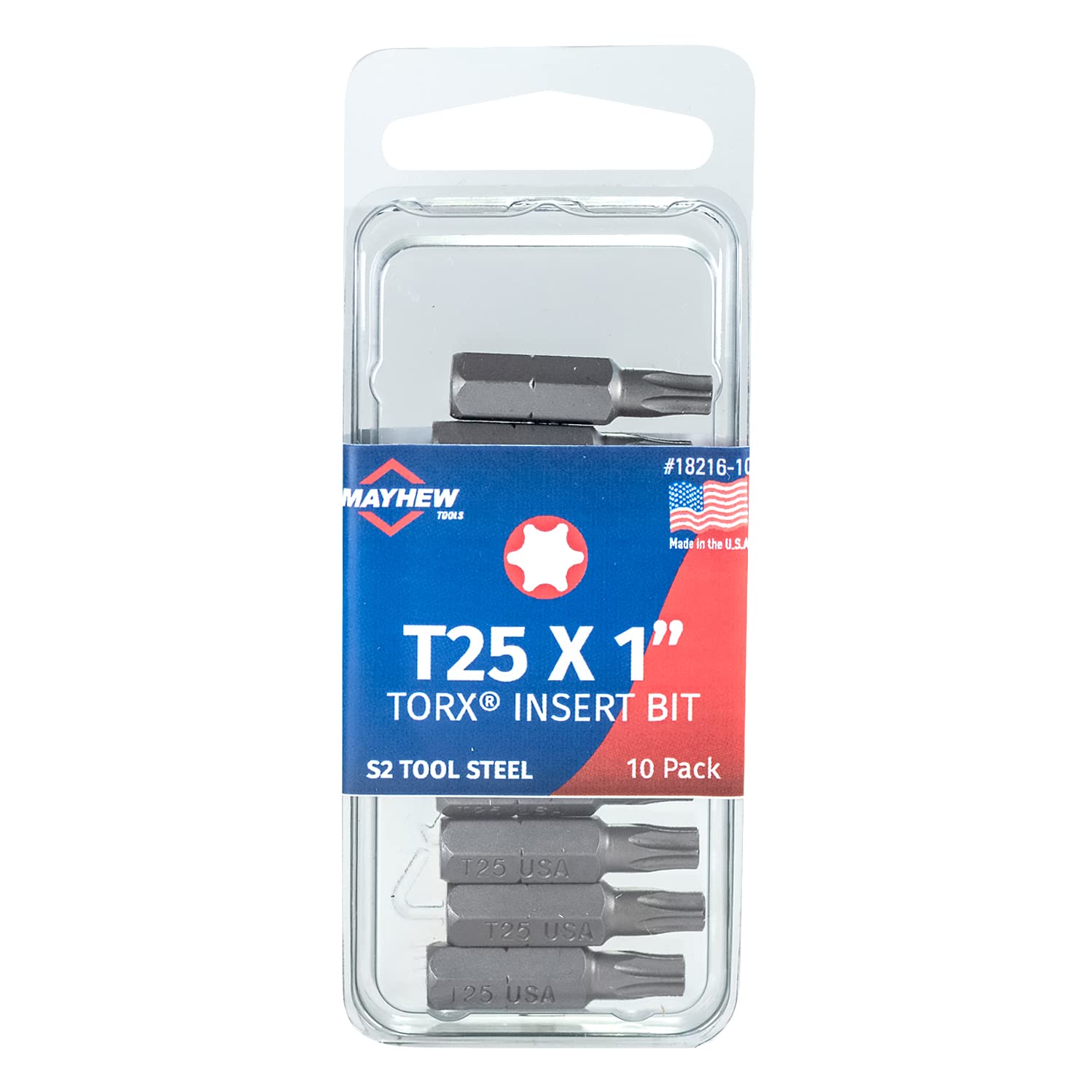 Embouts Torx T25 Mayhew Steel Products en lot de 10 pièces de 2,5 cm