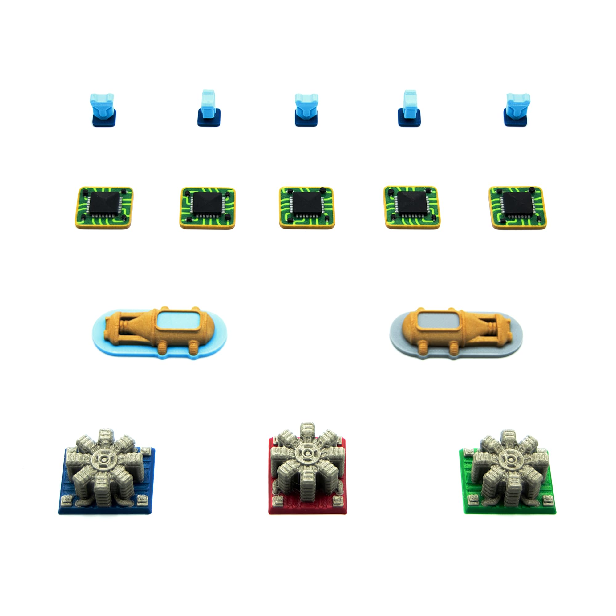 Kit di miglioramento per Nemesis Retaliation - 65 pezzi. Token 3D, miniature e parti di scenografia. Accessorio per gioco da tavolo