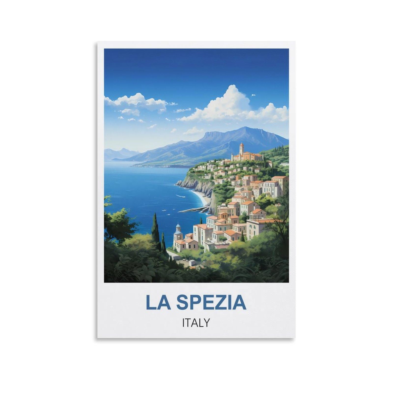 EZMLFA 5D Diamond Painting Kits for Adults,La Spezia Italy,Diamond Painting,Landscape Gem Art Kits Adult and Crafts Home Decor 50x60cm