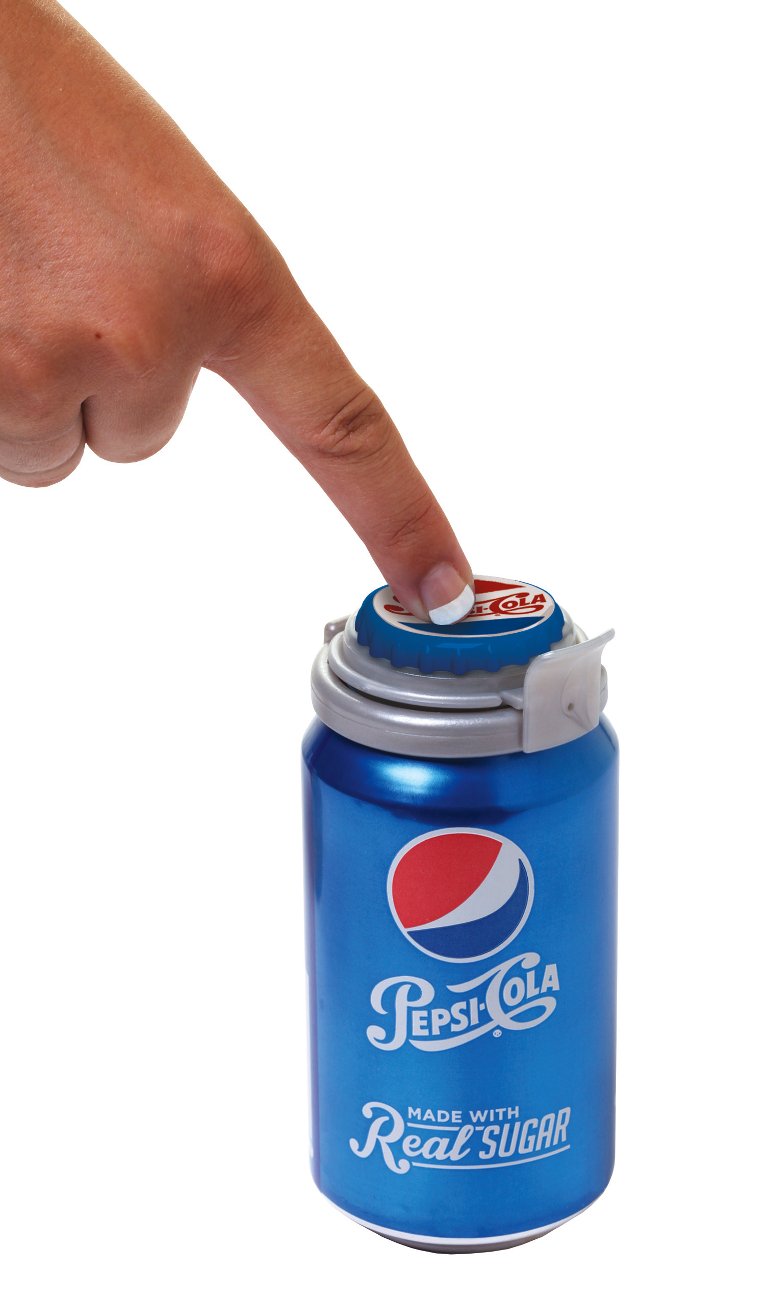 Jokari 2 Count Pepsi Heritage Logo Soda Can Pump and Pour, Red/White