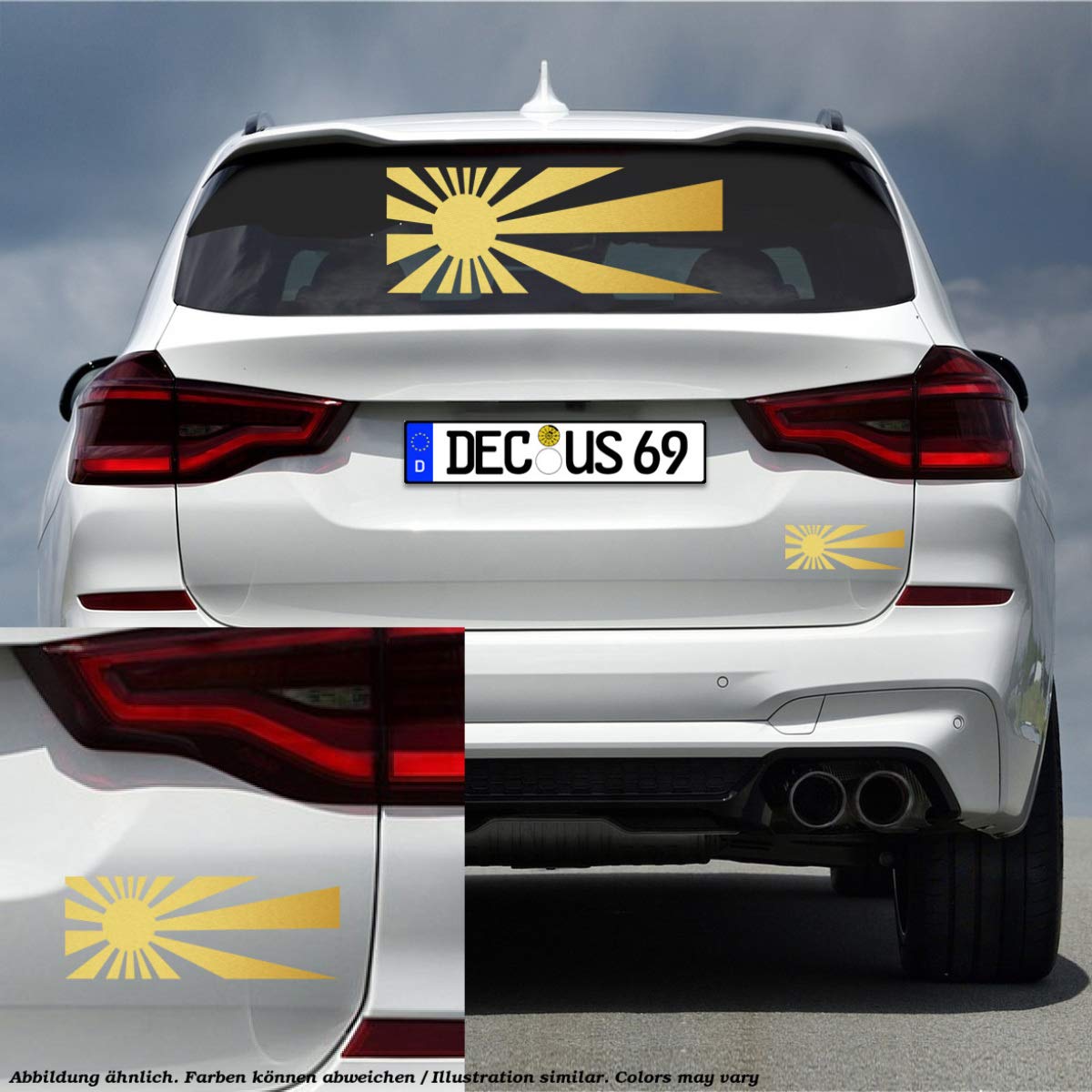 Piastra del sol Levante XXL 2357 (Rosa) // Adesivo OEM JDM Style Vinyl Transfer