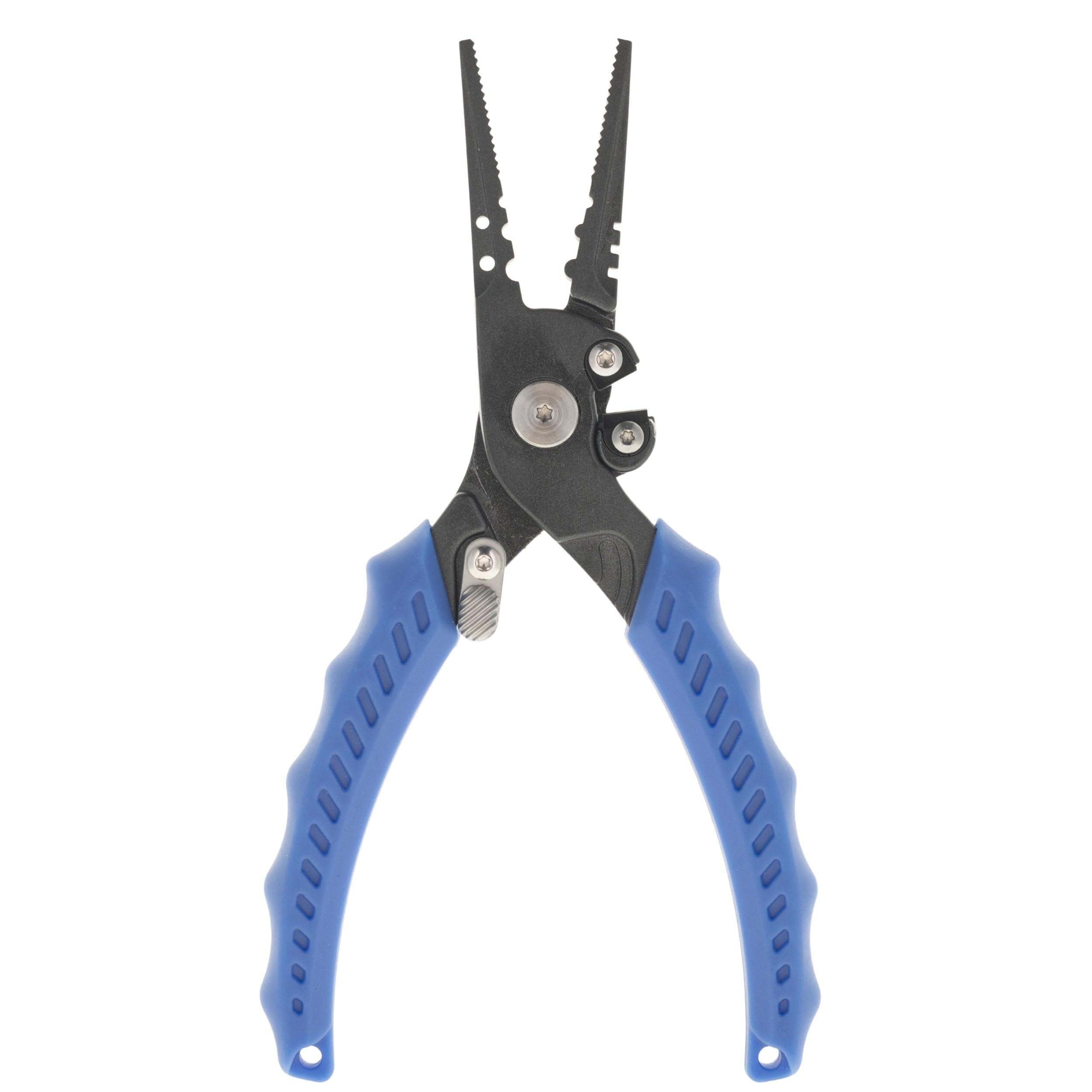Reaction Tackle Pince de pêche en acier inoxydable de 17,8 cm et 22,9 cm – Pince à anneau fendu ou à bec droit avec coupe-tresse, extracteur de crochet et pince à sertir – Pince de pêche en eau salée