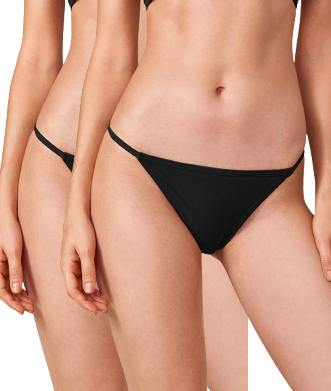 J.B.COLLECTIONWomen's Cotton Low Waist Thong Panty (Pack of 2)