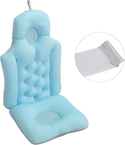 Miniatura 8 de Cojín de baño de cuerpo completo, suave y plegable, para reposacabezas y espalda, cojín de baño de cuerpo completo, almohadas de baño para soporte