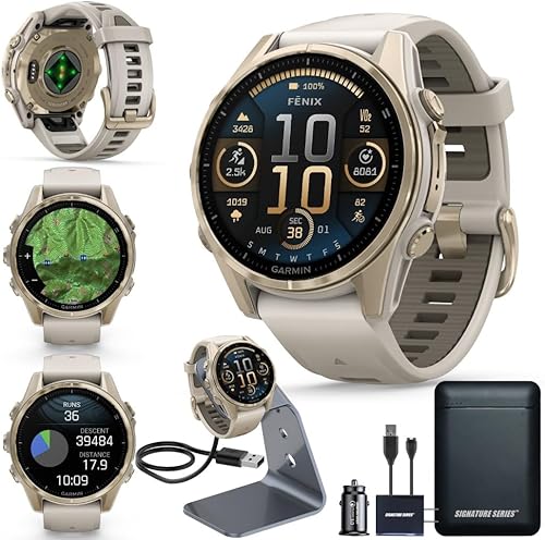 Miniatura 14 de Garmin Fenix 8 Premium Multisport GPS Reloj inteligente para correr, 47 mm | AMOLED, Certificado para buceo, linterna incorporada | Titanio con