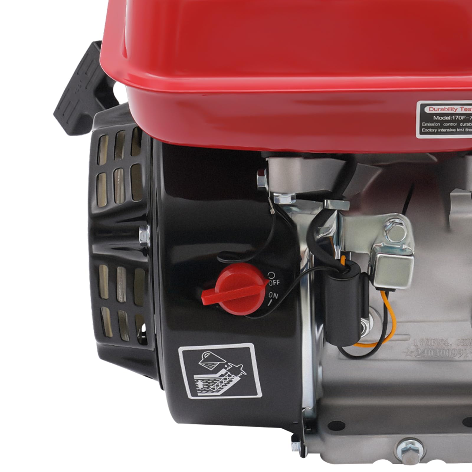 Motor de gasolina de 4 tiempos 7,5 CV 4kW motor de un solo cilindro 212cc 3600 rpm refrigerado por aire motor estacionario generador de energía para pulidoras, granadoras, bombas de agua y más