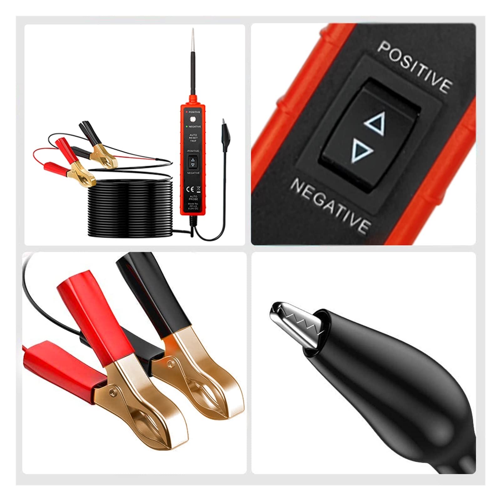 EM285 Tester de circuitos eléctricos automotrices Sistema eléctrico Tester 6-2 4V DC Penador de prueba de manejo multifunción automotriz Para Ethernet y teléfono