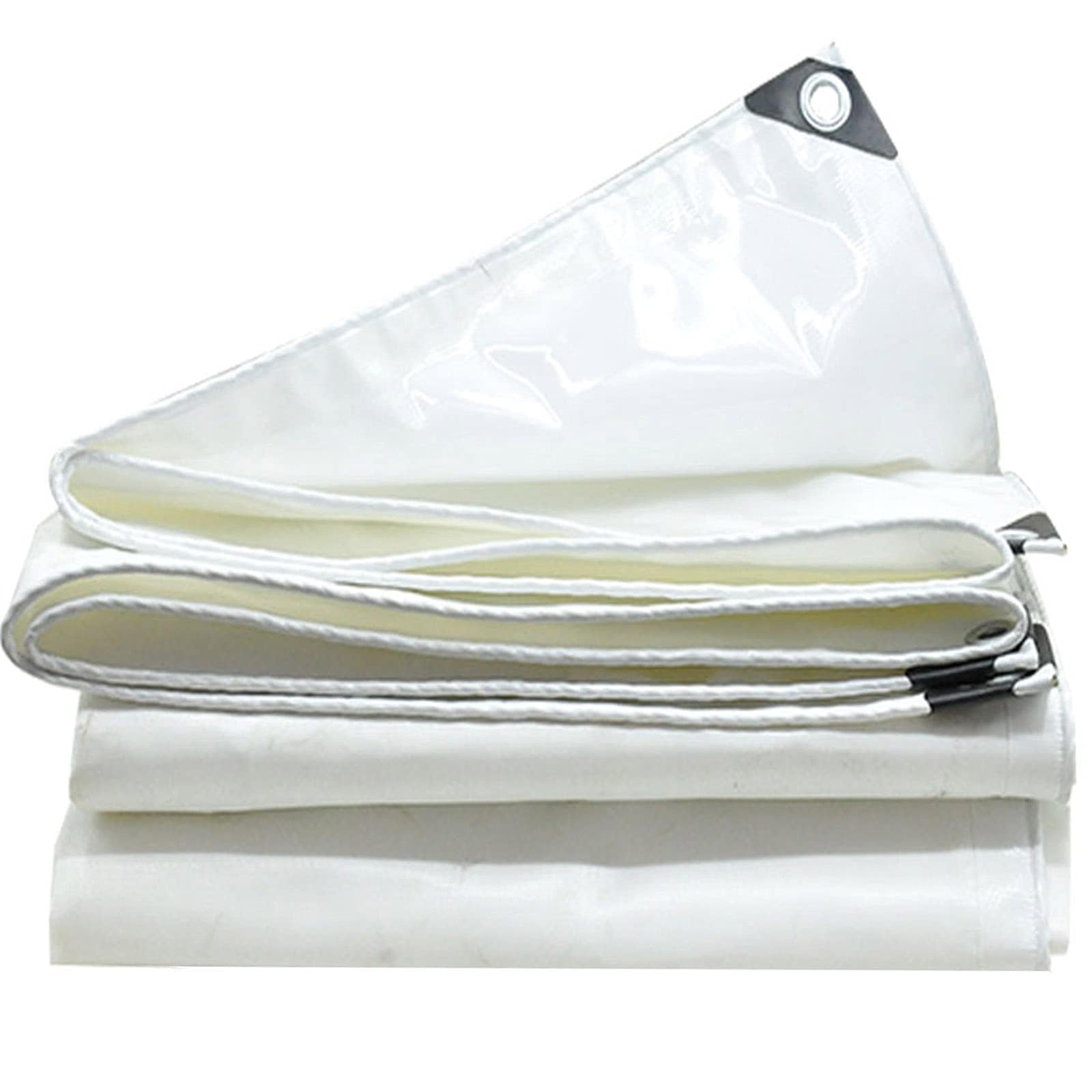 Teloni, Telone Impermeabile Resistente - Telone in Tela Bianca per Campeggio, Protezione mobili, Copertura roulotte, Telo di Fondo Multiuso, 3x5 m/10x16 Piedi
