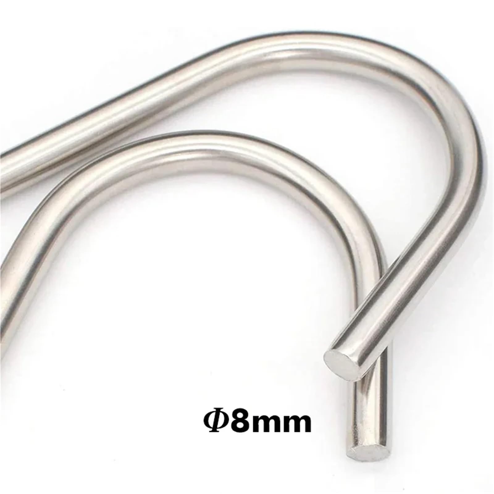 50 ganchos de acero inoxidable for carne, ganchos en forma de S de 8 pulgadas y 4/8 mm, for procesamiento de carnicero Para Carnes(8-Inch 8mm)