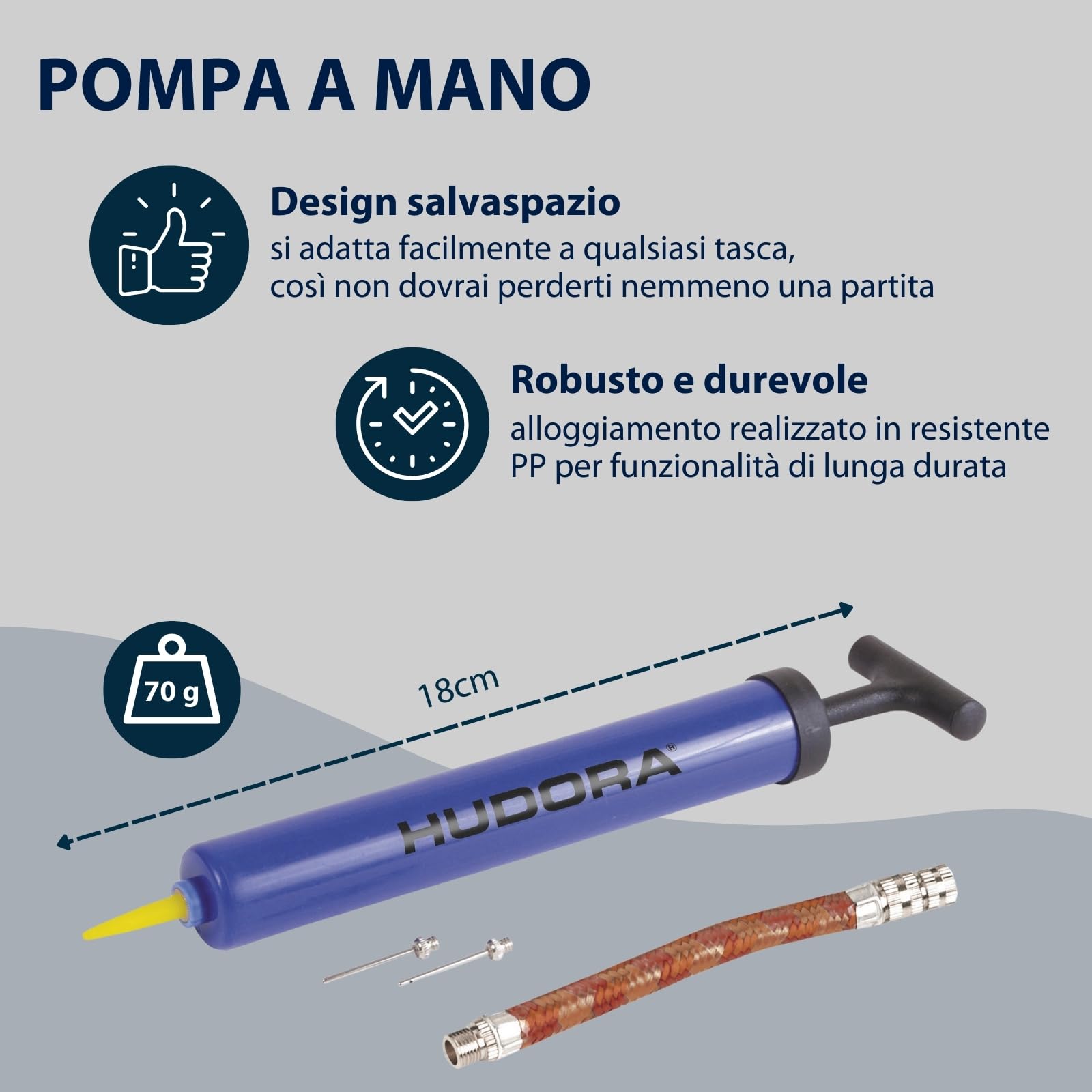 HUDORA Set Basketball Slam It - Cesto, Palla Misura 7 e Pompa - Robusto Canestro per Interni ed Esterni - Palla in Gomma per Bambini e Adulti